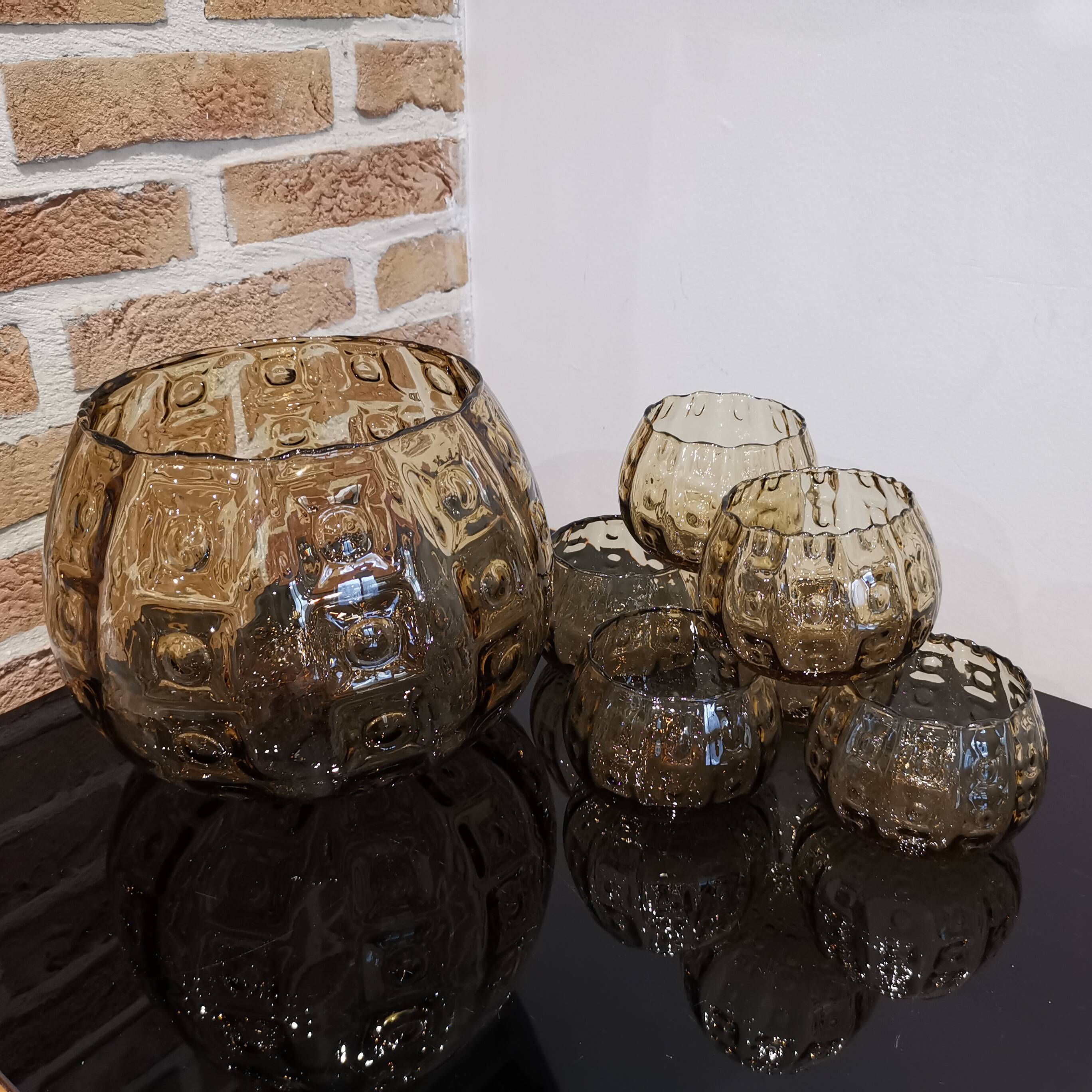 Sangria service 7 pieces 70s Murano style