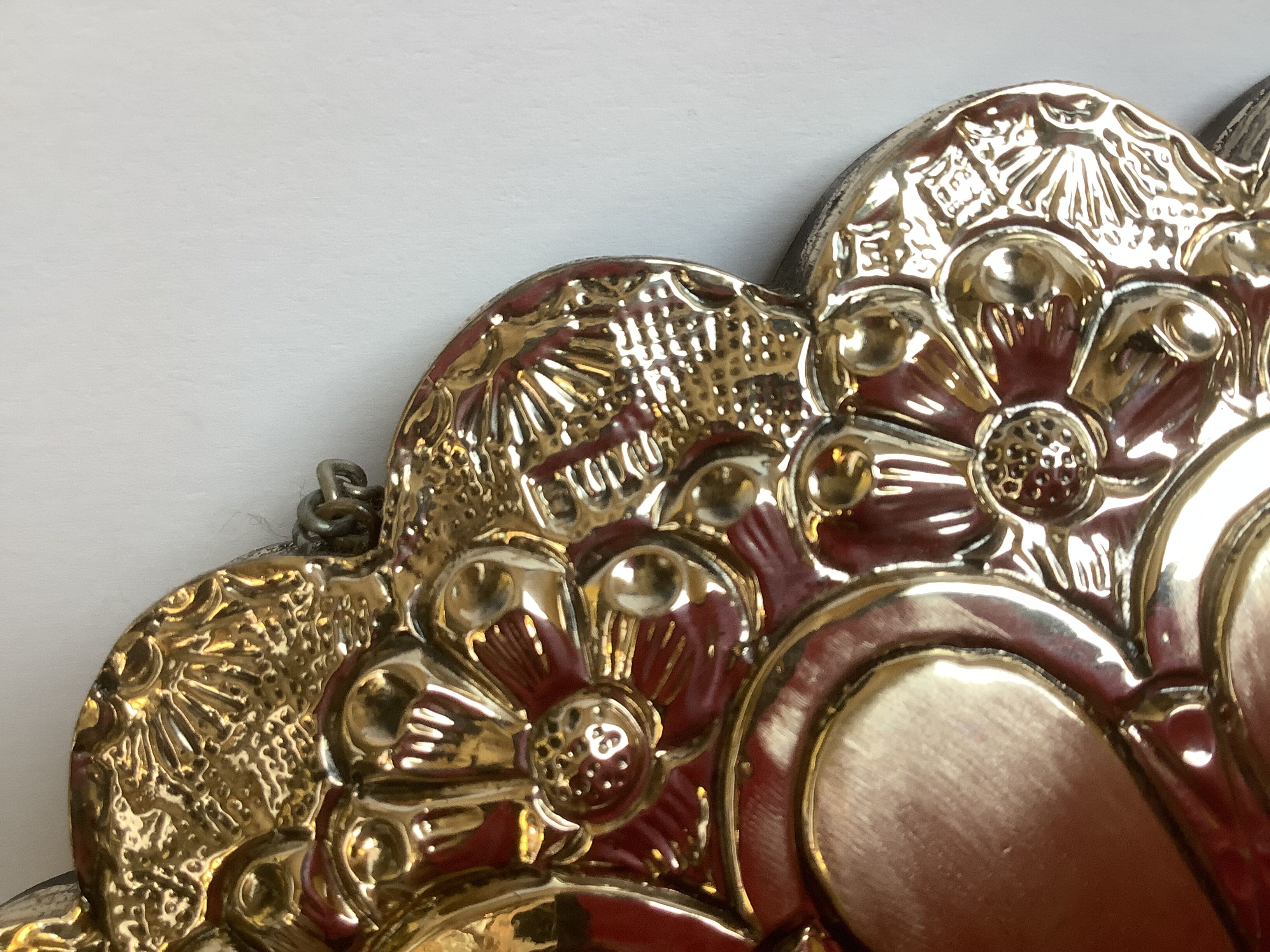 Bridal turkish mirror in silver