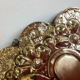Miroir de mariée argent turc style ottoman fleurs en relief
