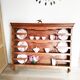 Vaisselier en bois ciré , haut de buffet antique