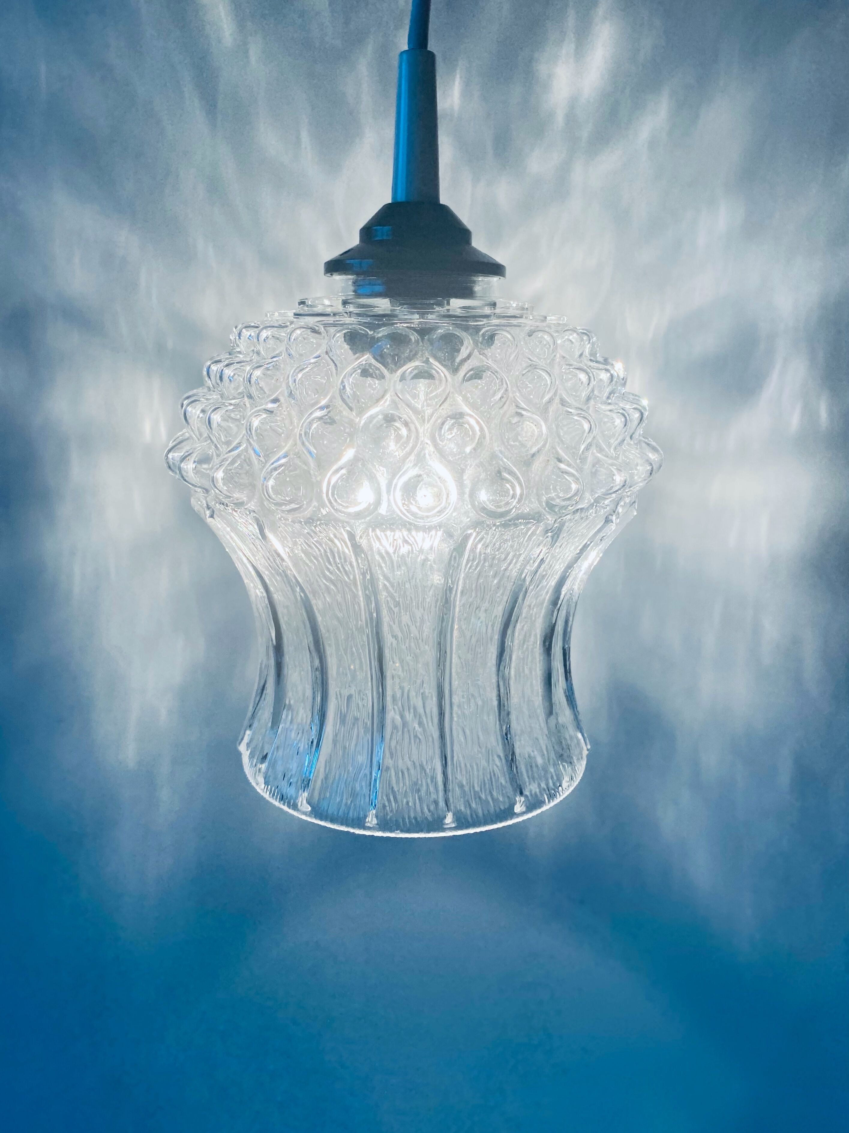 Vintage glass globe pendant lamp