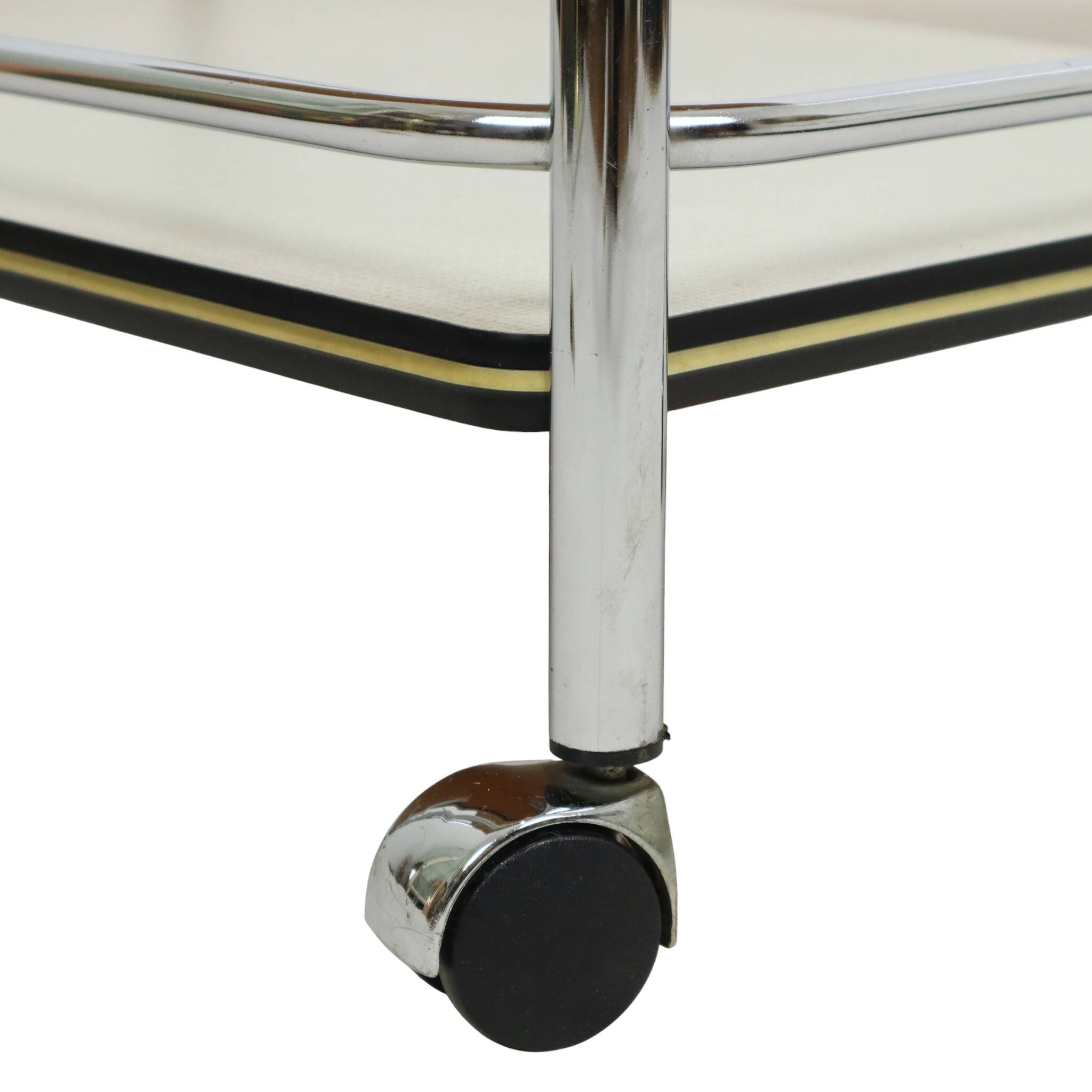 Vintage Drink Trolley Serving Cart Chrome Sixties