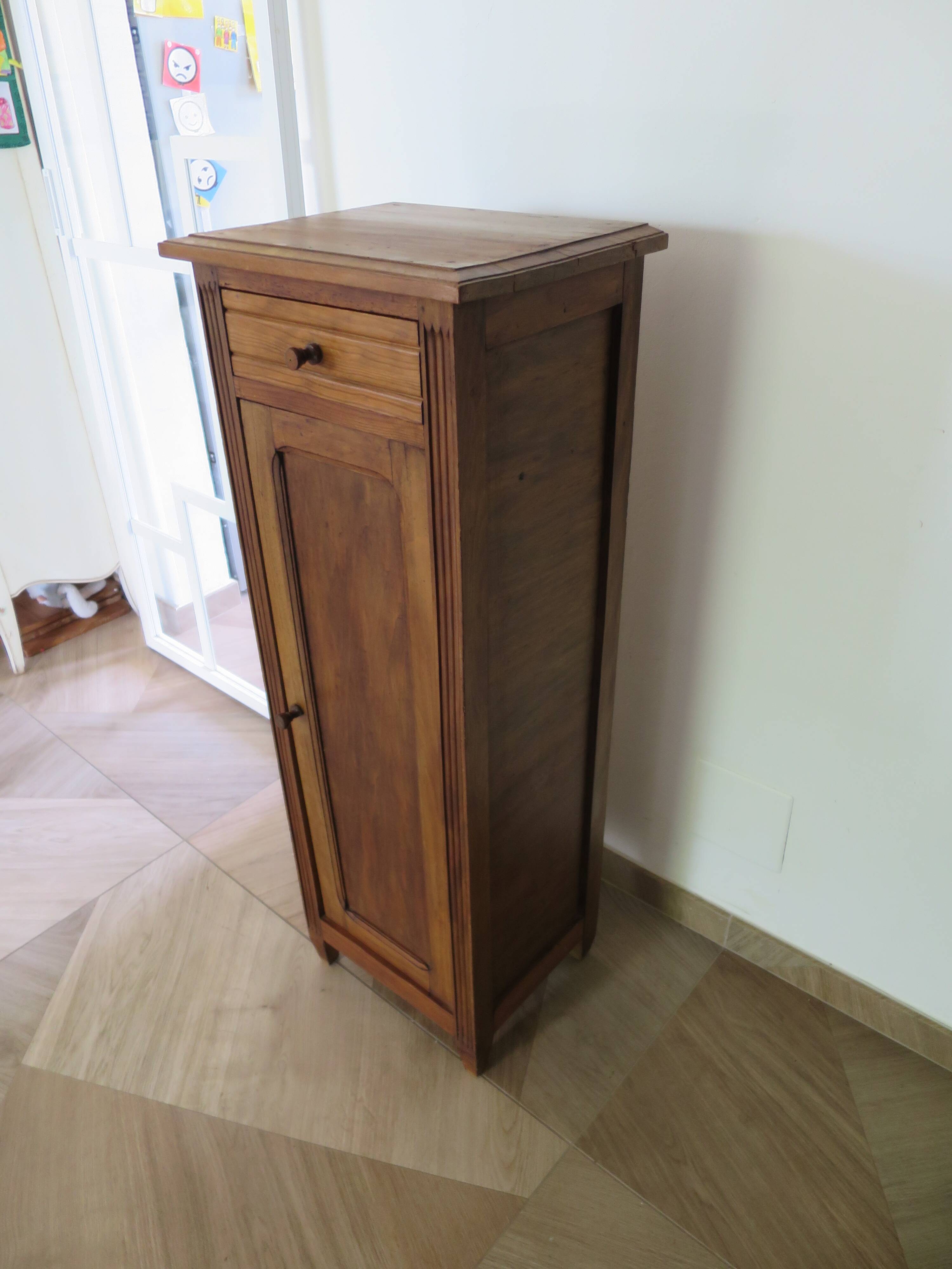 vintage - jam cabinet - side table - 1 drawer - 1 door - rustic style