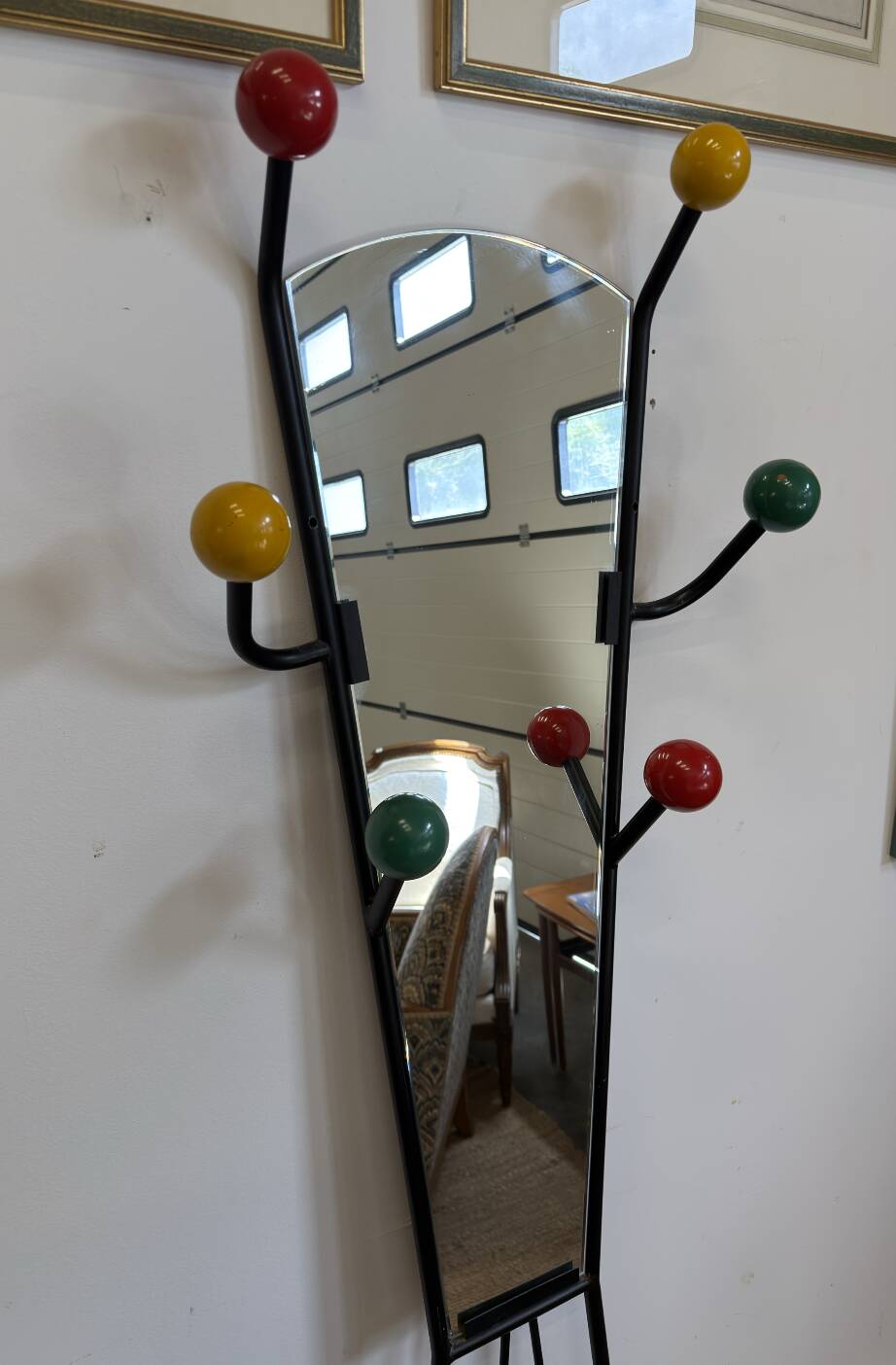 Roger Féraud coat rack with mirror – 1950s/60s