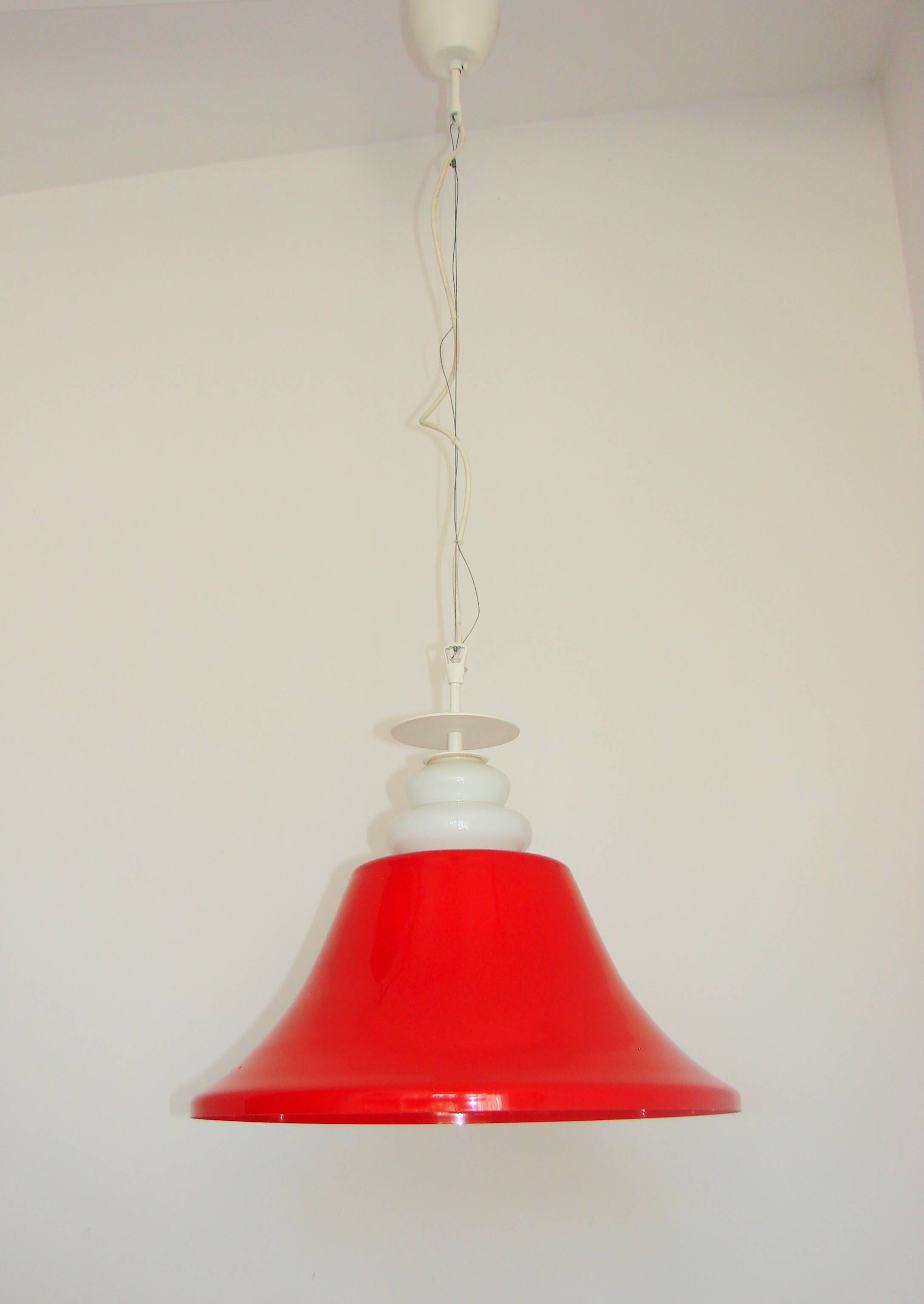 Suspension lumineuse Space Age, années 1970