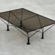 Vintage Coffee Table With Smoked Glass 80's Design