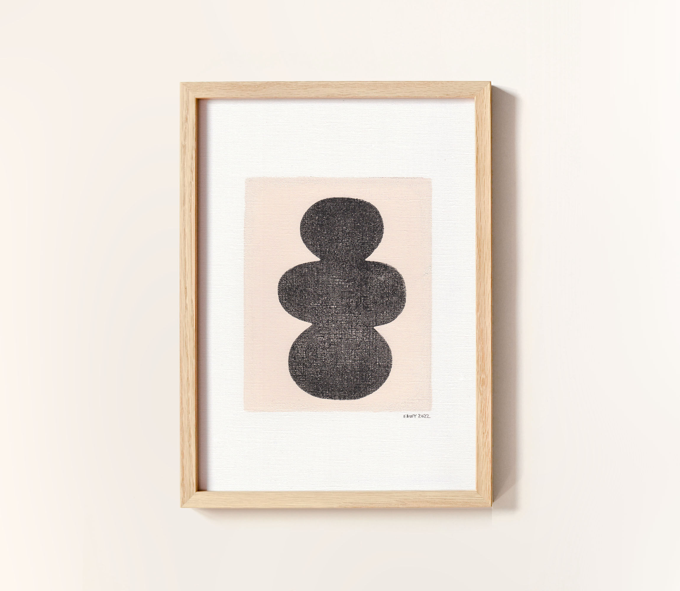 Duo of paintings on paper M636 M631 signed Eawy