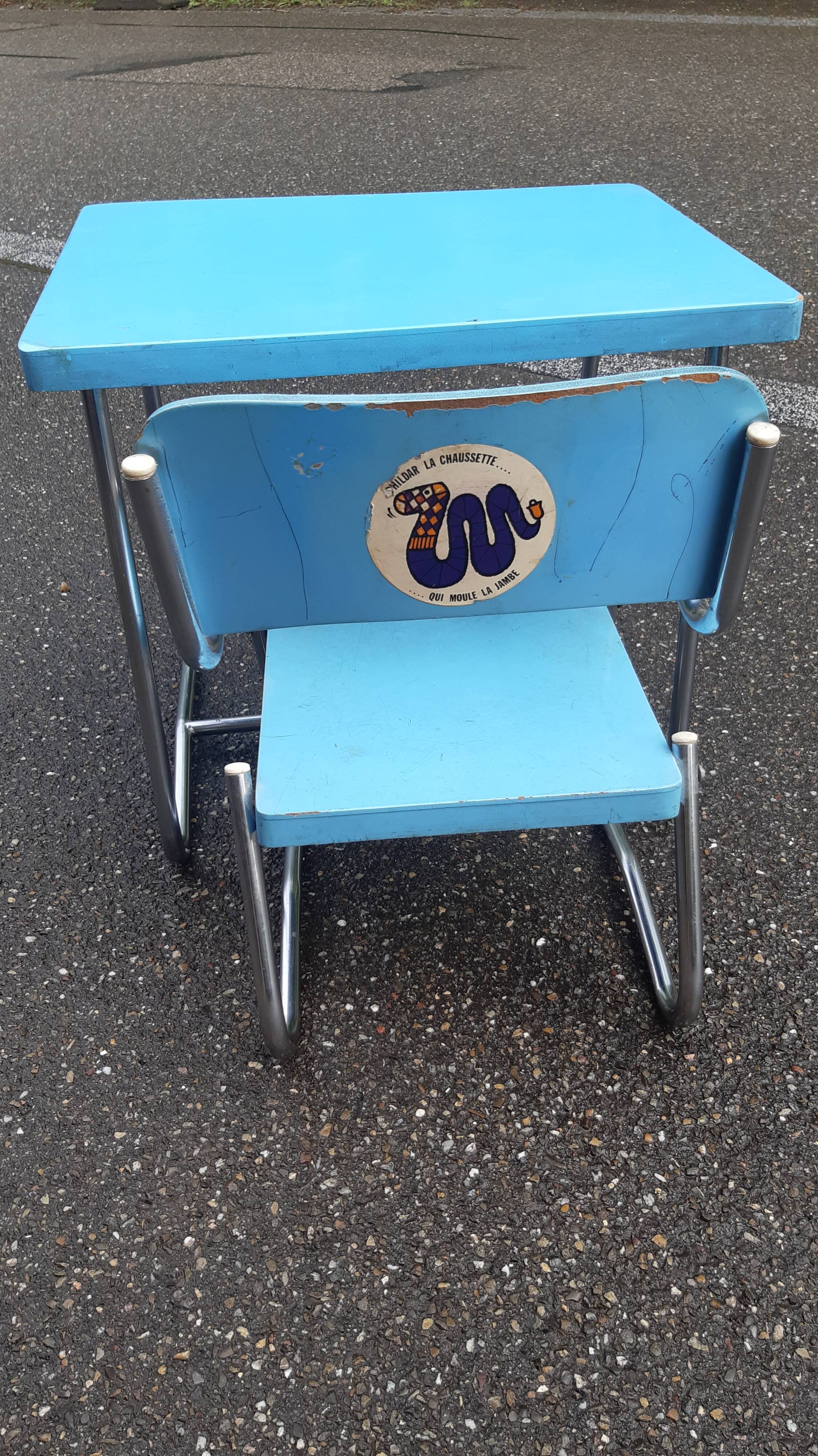 Children's desk and his chair 1960