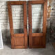 Pair of old glass cupboard doors