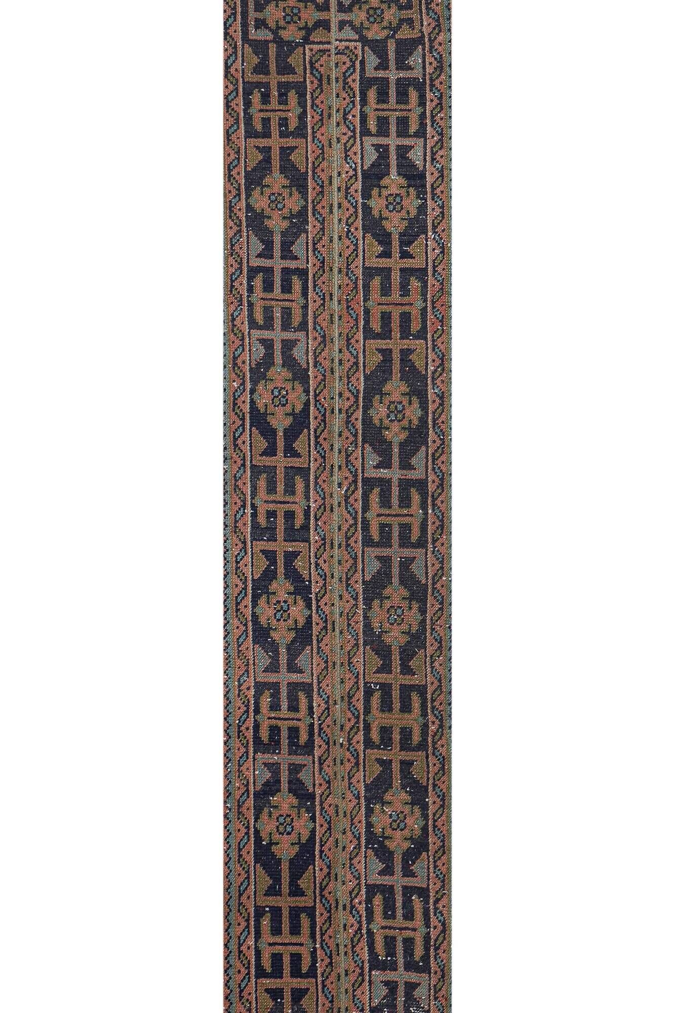 Vintage Turkish hallway rug 50x605 cm