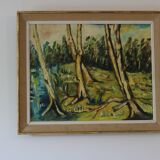 Vintage landscape painting