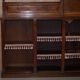 Open dwarf library in walnut, Gothic style Pugin