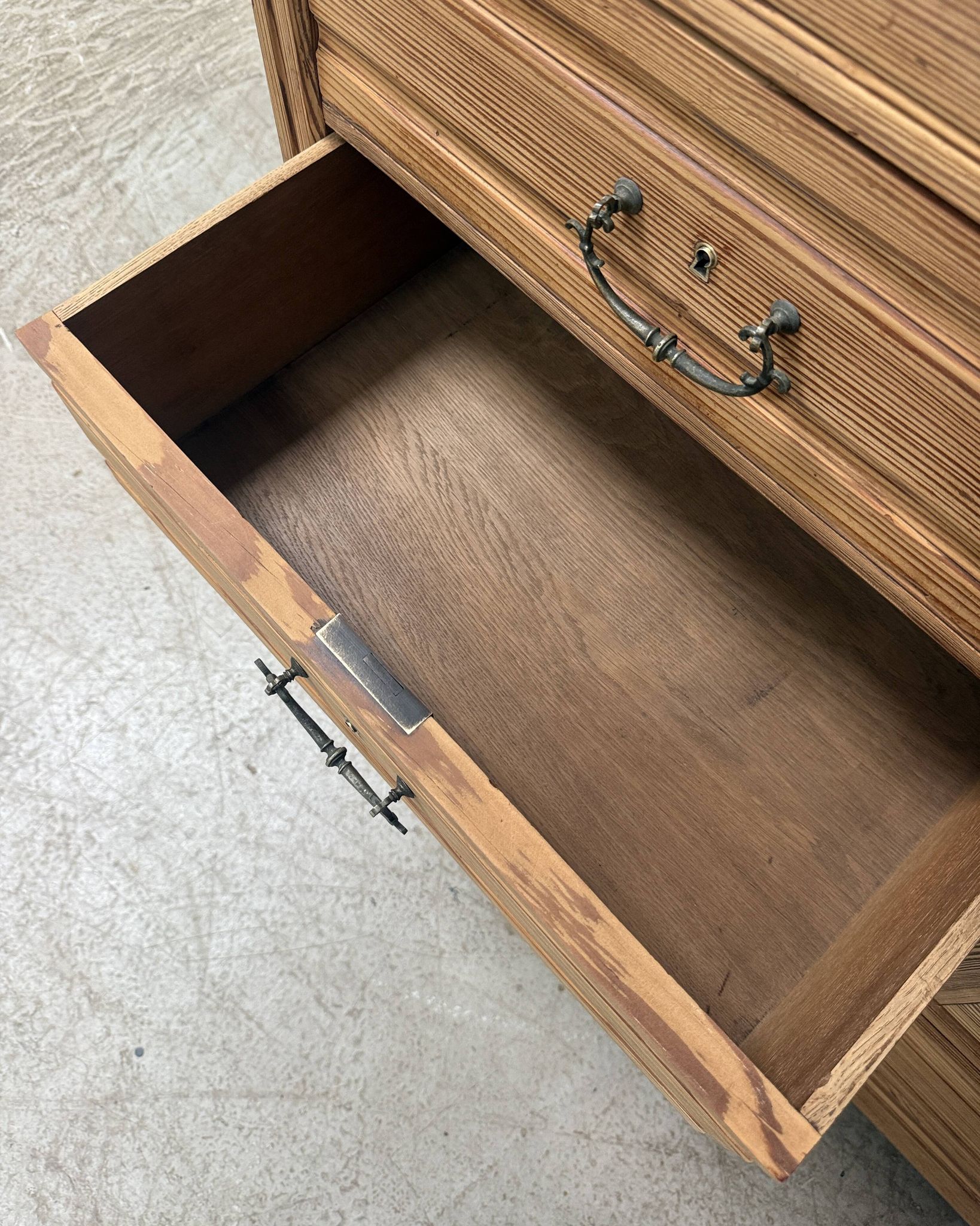Large renovated country antique wardrobe