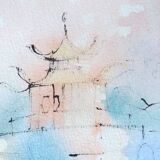 Michel constant. Watercolor on paper.