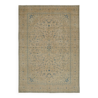 Hand-Knotted Anatolian One of a Kind 1970s 283 cm x 395 cm Beige Wool Carpet