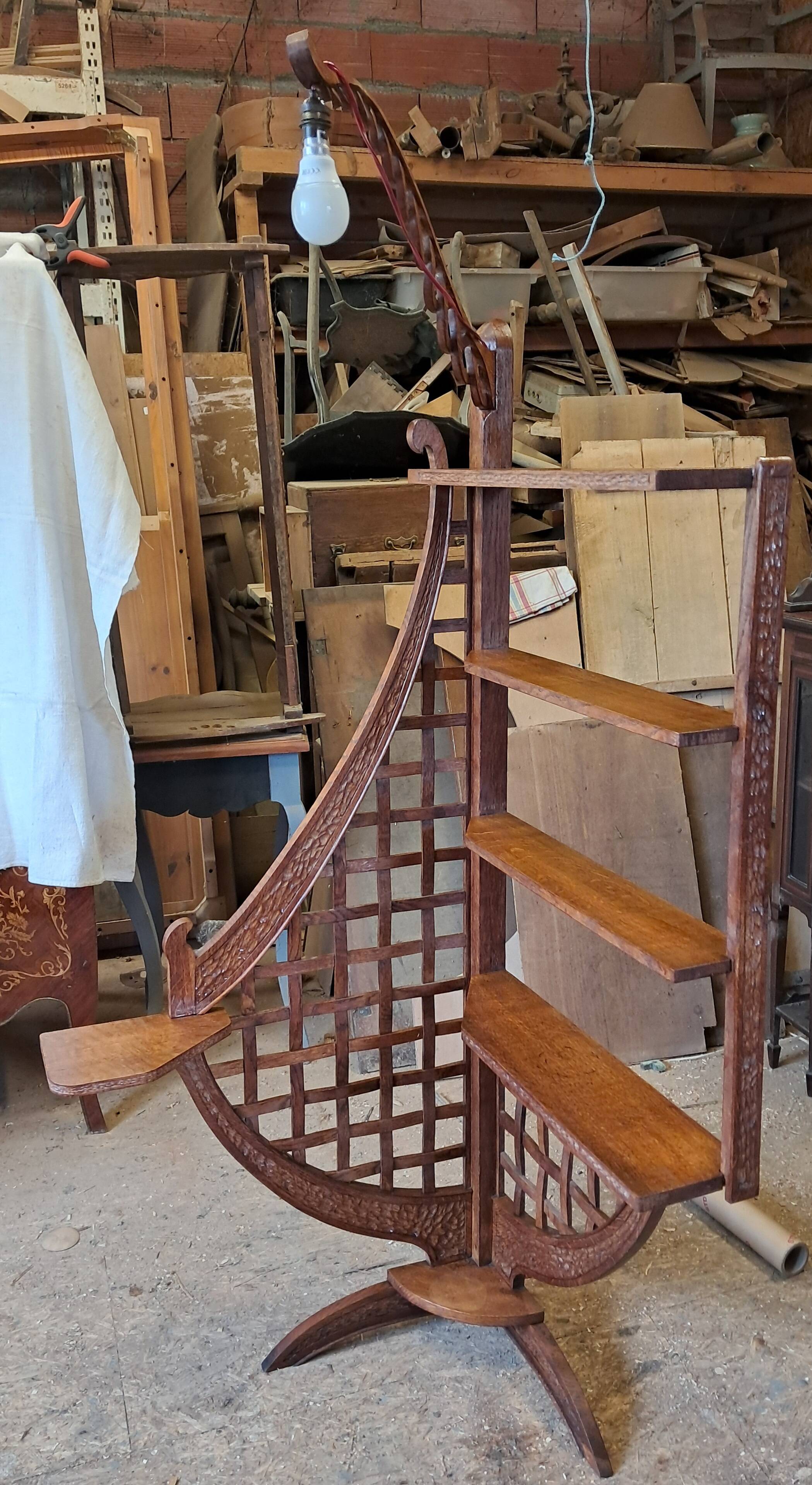 vintage illuminated shelf