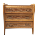 Commode vintage en rotin
