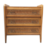 Vintage rattan dresser