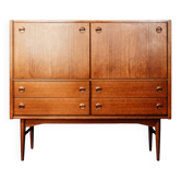 Scandinavian teak cabinet bar with integrated secretary, 1960s.