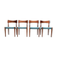 Set de 4 chaises de salle à manger par C. Linneberg pour B. Pedersen Danemark 1970