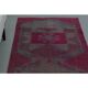 1970s Vintage Turkish Oushak Handmade Wool Cotton Purple Runner Rug 86x261