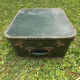 Bottle green suitcase vintage white interior