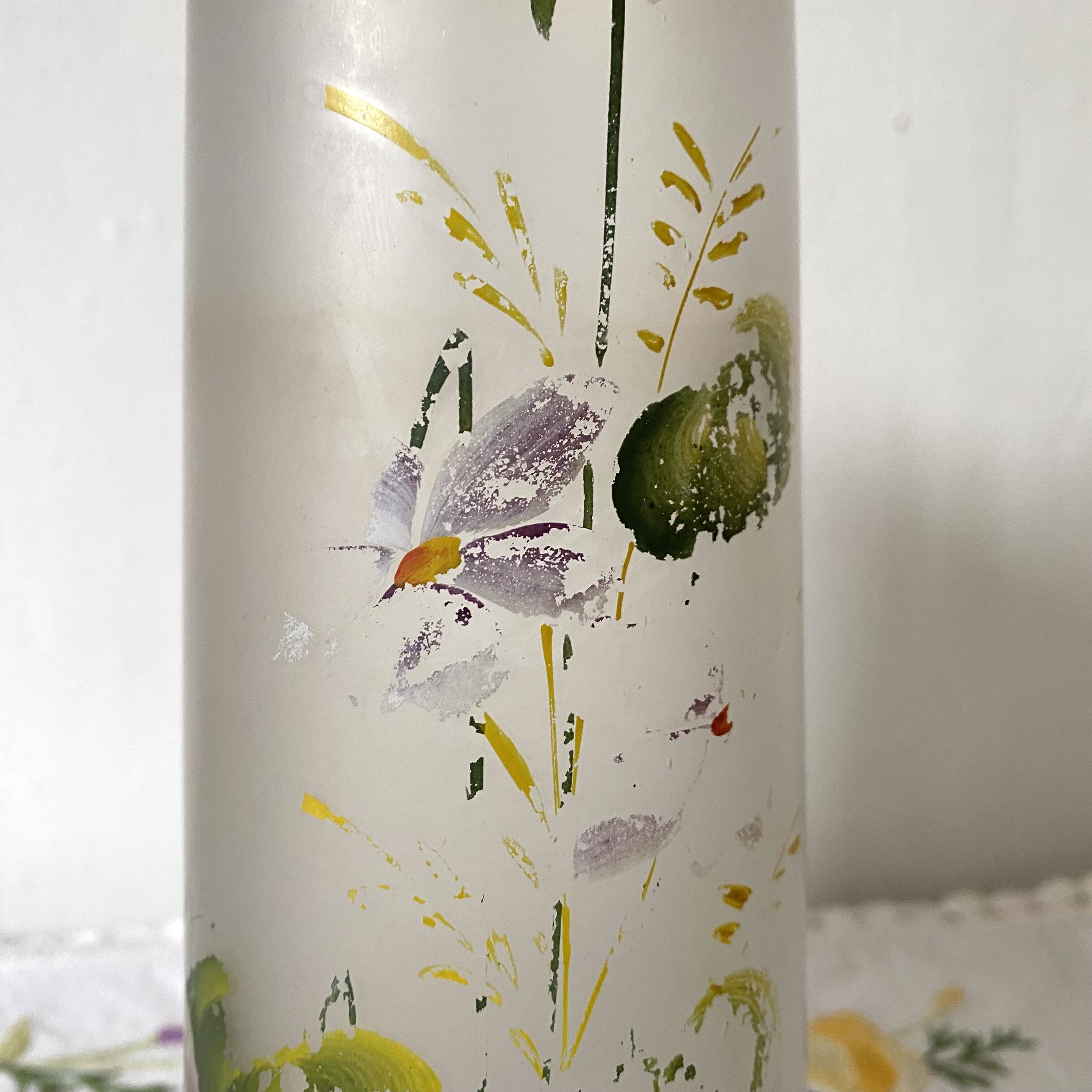 Pair of antique glass paste vases