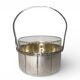 Art Deco, small silver-plated pocket basket with hallmarks from around 1930.