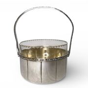 Art Deco, small silver-plated pocket basket with hallmarks from around 1930.