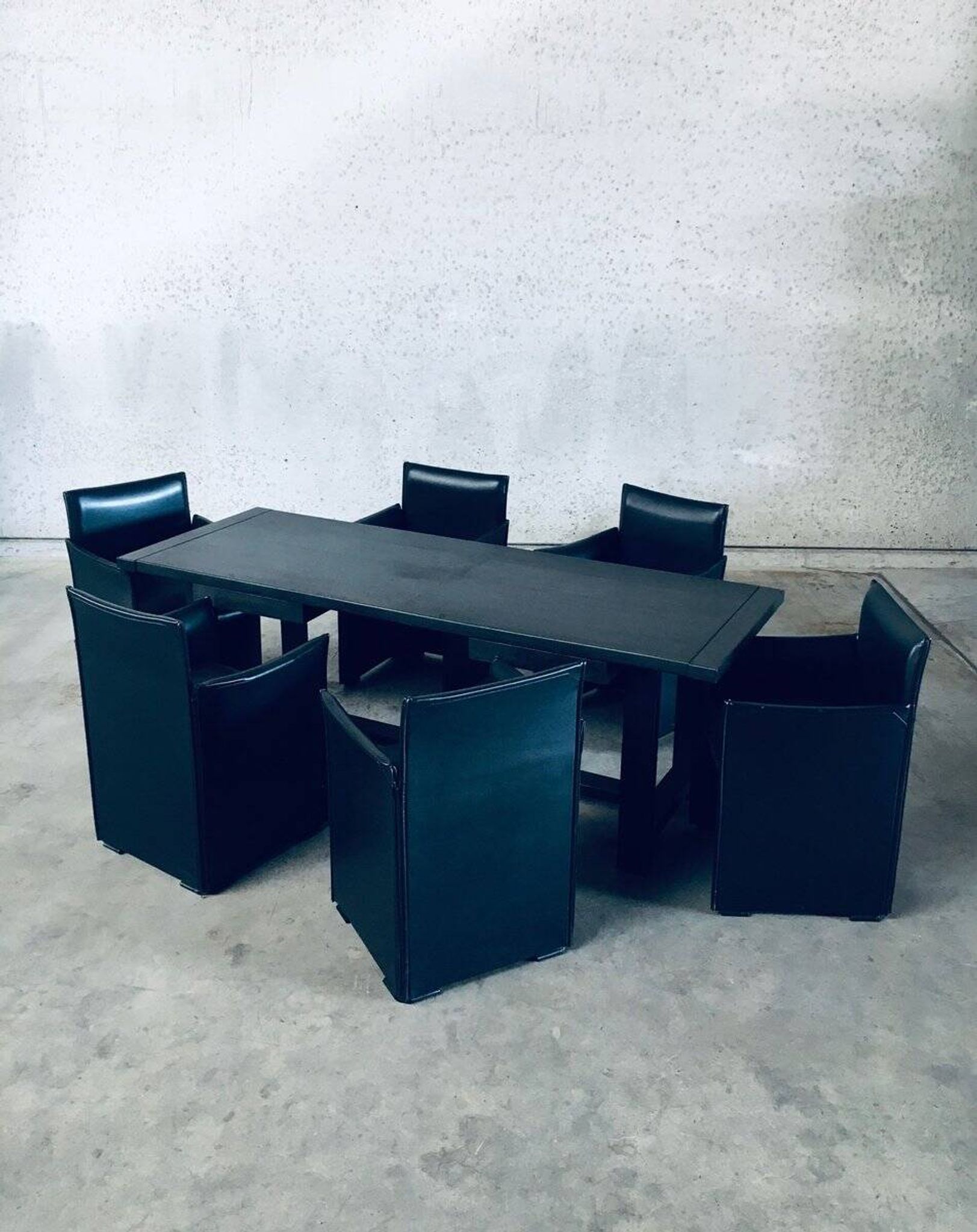 Postmodern Model 401 Break Armchairs by Mario Bellini for Cassina, Italy, 1980s, Set of 6