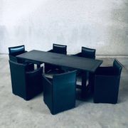 Postmodern Model 401 Break Armchairs by Mario Bellini for Cassina, Italy, 1980s, Set of 6