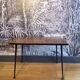 Table basse vintage formica marron sif