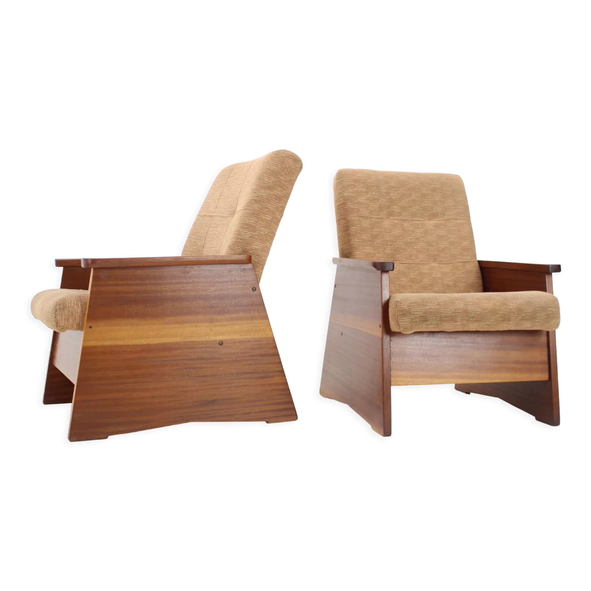Pair of armchairs czechoslovakia, 1970s