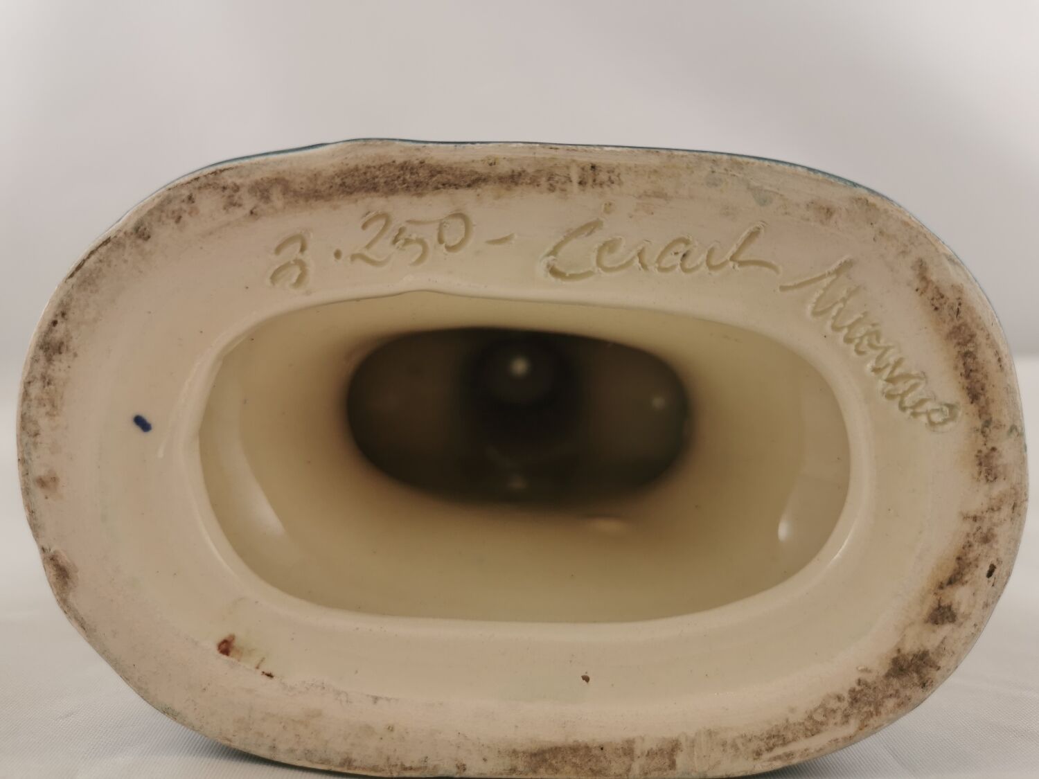 Floral ceramic candlestick, Cerart Monaco, Vintage