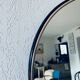 Black and gold art deco mirror - 81x69cm