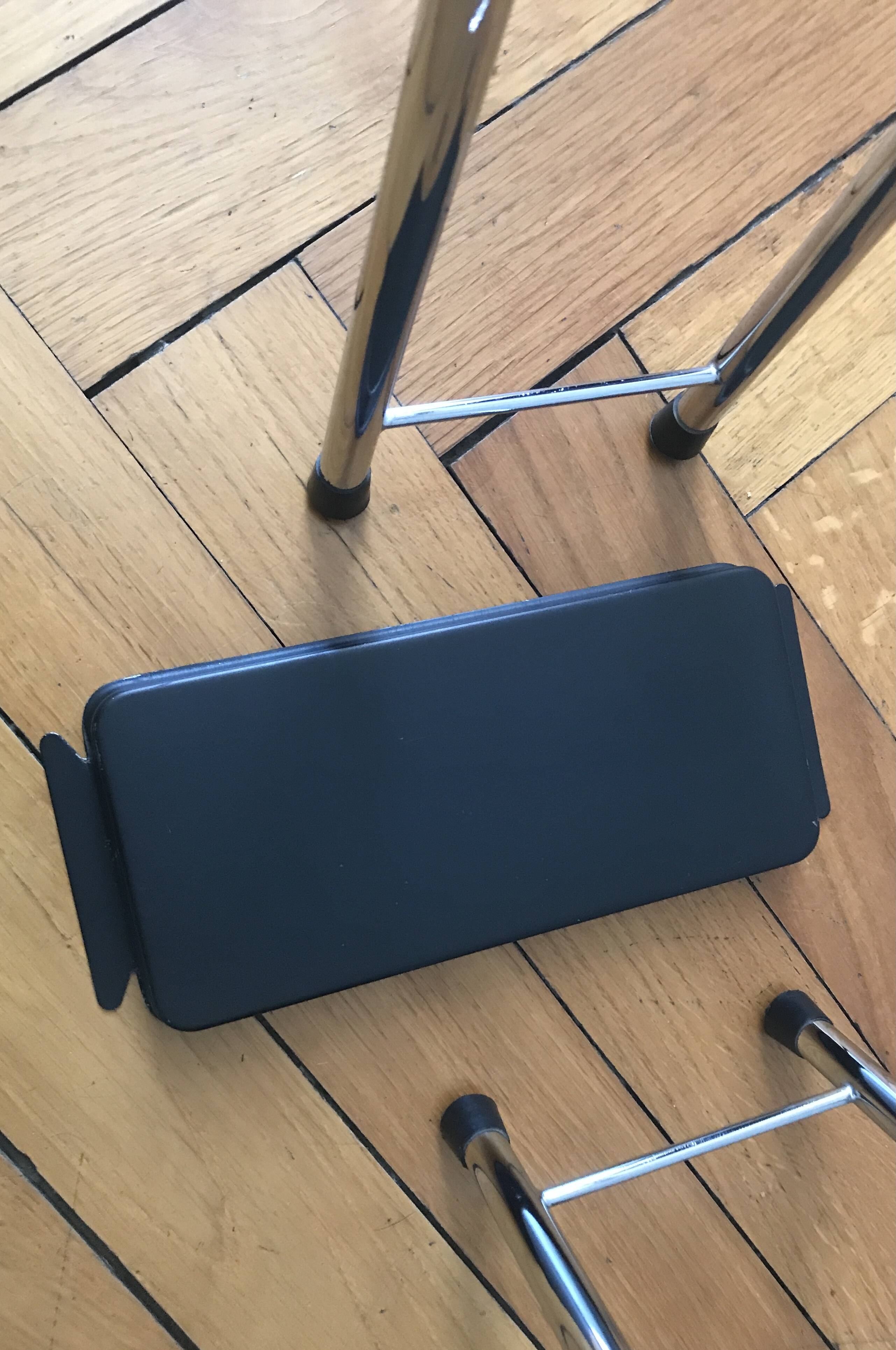 Vintage chrome steel umbrella stand