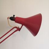 Vintage red architect lamp
