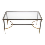 Rectangular brass coffee table