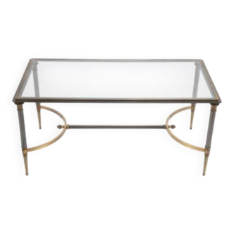 Table basse rectangulaire en laiton