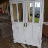 Old white patina workshop cabinet