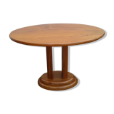 Table console ovale originale Beaverman en bois d’Iroko