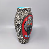 1960s Stunning Lava Vase by Melior, Made in Italy