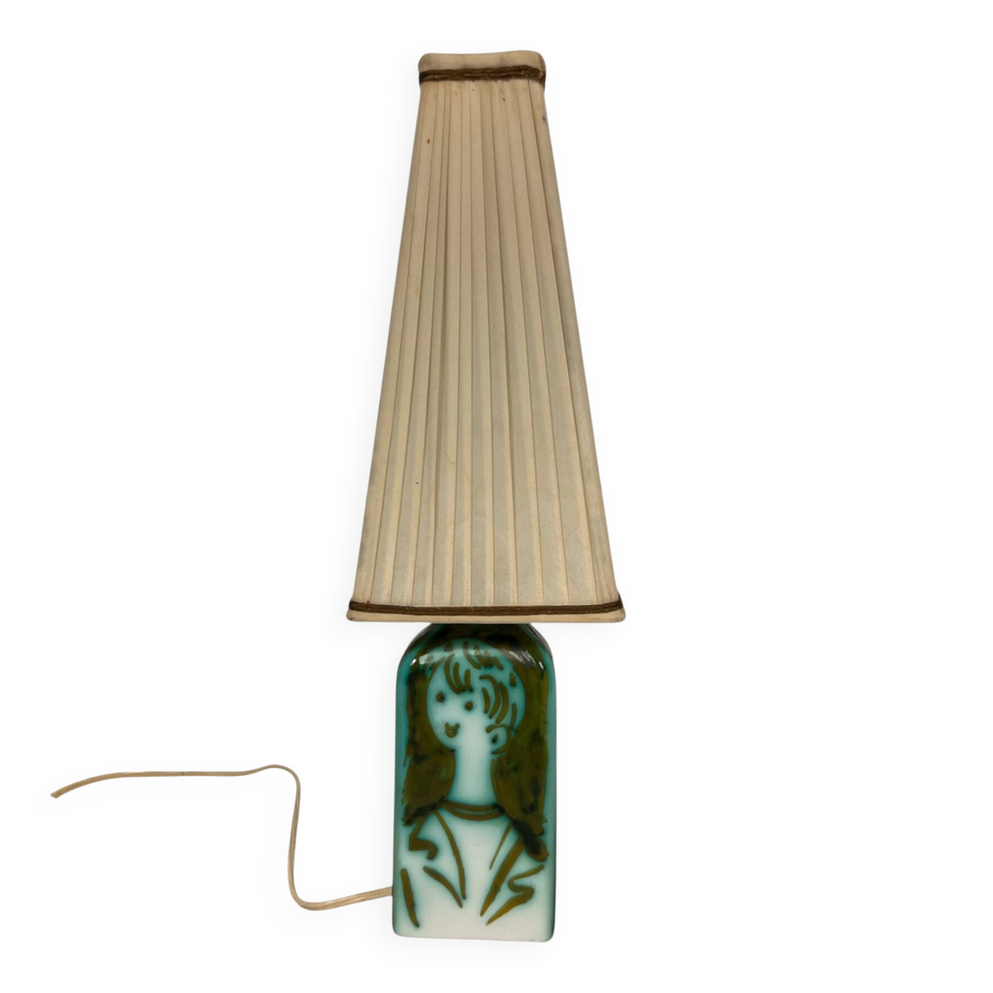 Ceramic table lamp by Alessio Tasca for Raymor, model 1402, Italy, mid-century.