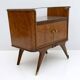 Pair of Art Deco Italian Briar Walnut Bedside Tables, 1930s