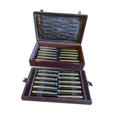 Box 24 silver metal knives, Ravinet Denfert