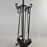 Wrought iron fireplace servant