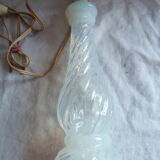 Old twisted anise glass table lamp