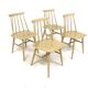 Set de 4 chaises "Fanett" en teck par Ilmari Tapiovaara, Suède, 1960