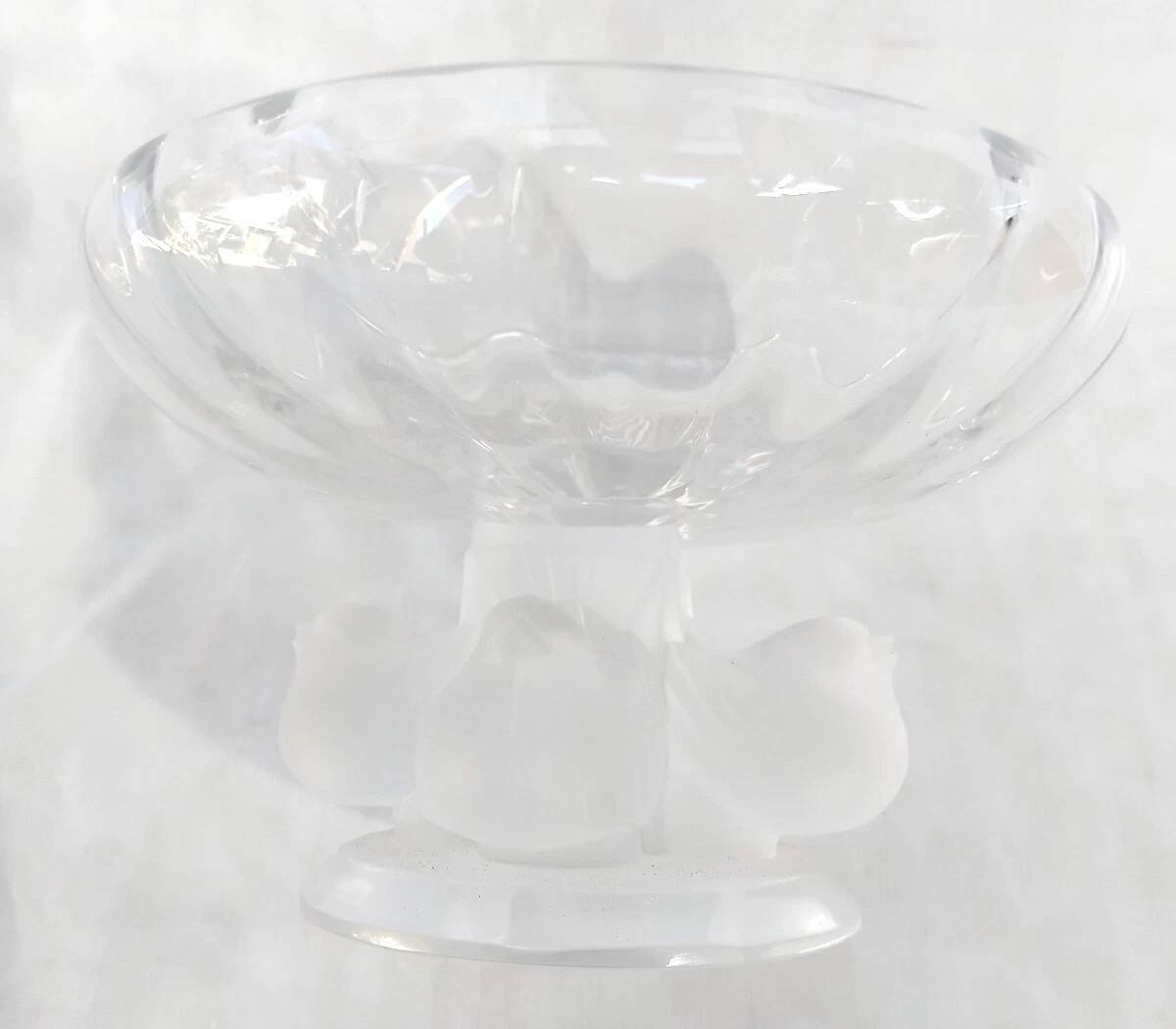 Lalique France - Crystal Bowl Model Nogent Signed