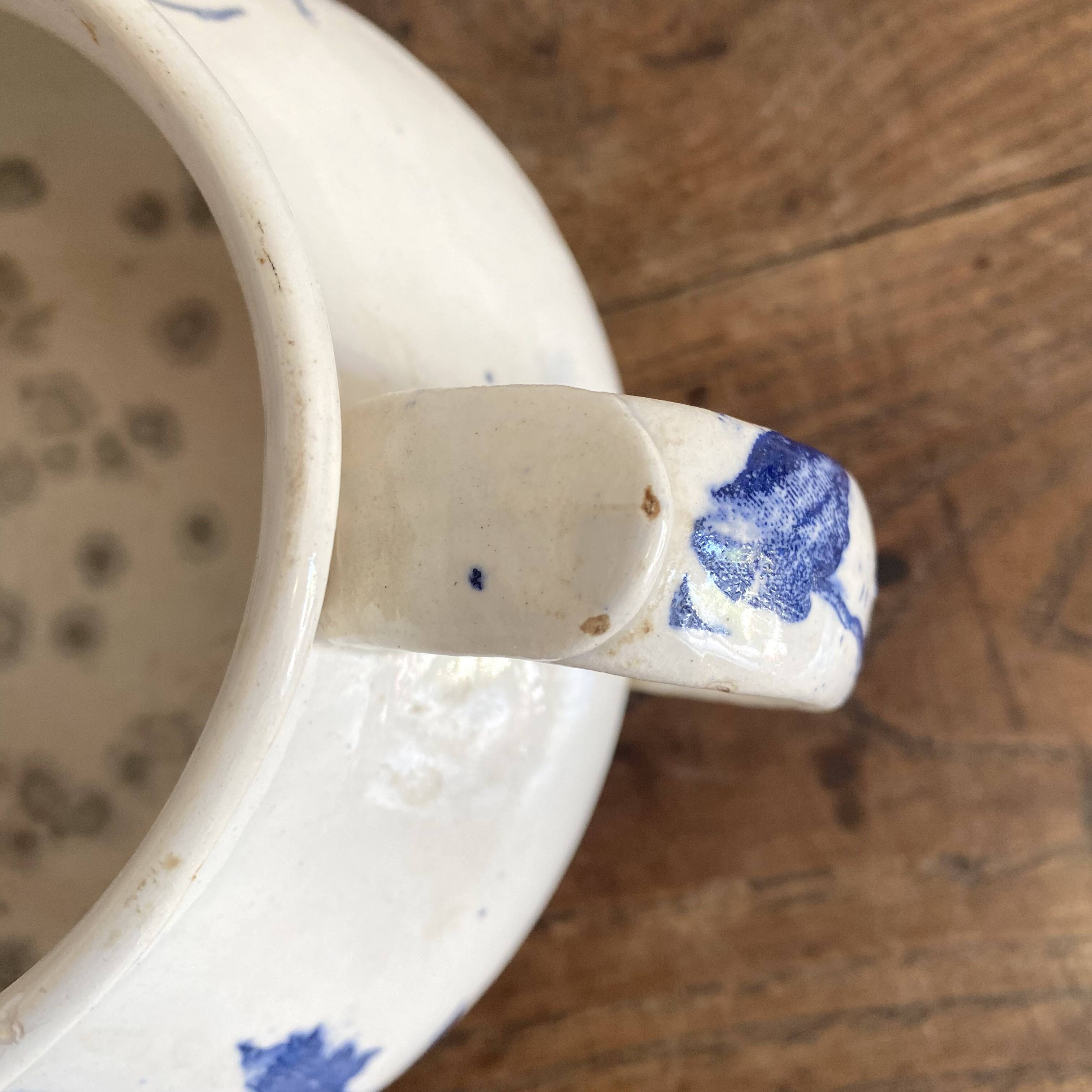 pitcher, jug in cobalt blue ironstone